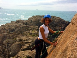 Happy Climber at St Davids
