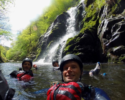 Relaxing in the water