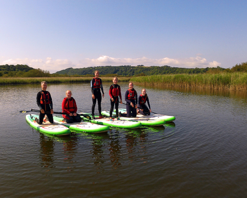 Paddle boarding through the Teifi marshes wildlife reserve