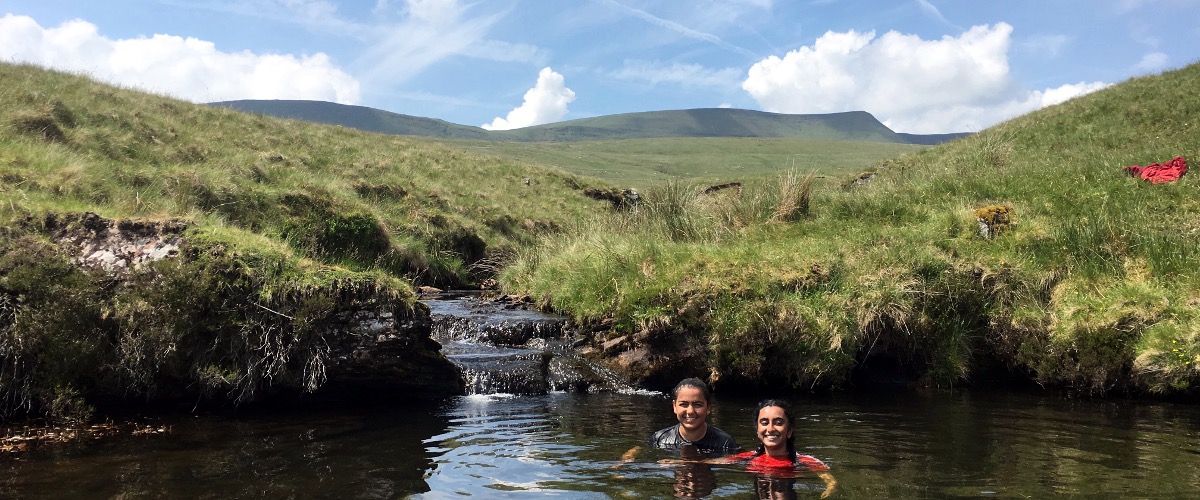 DofE Taking a refreshing dip