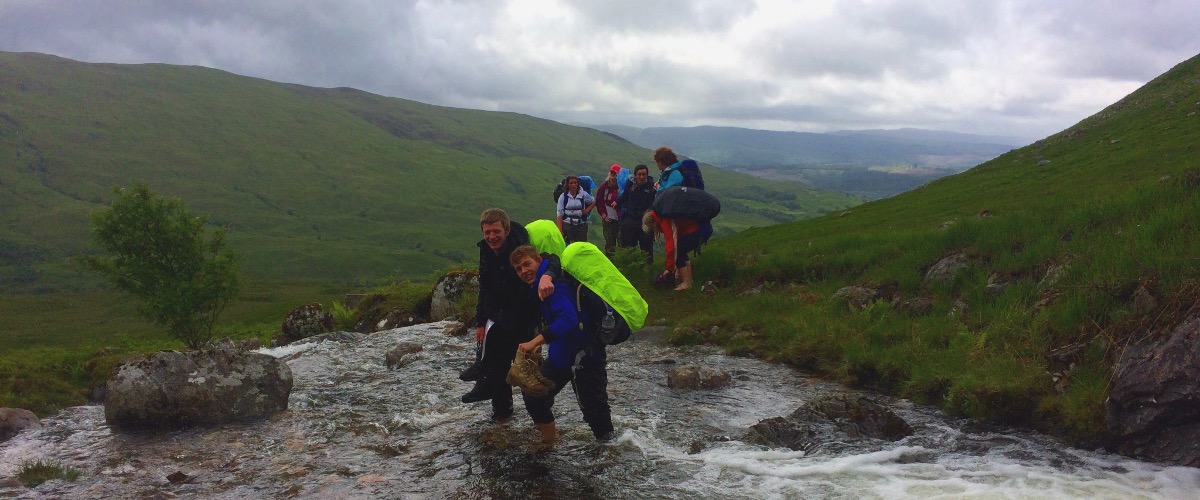 DofE after heavy rain crossing a steam