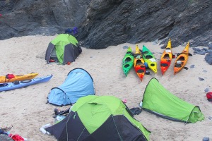 Beach camping