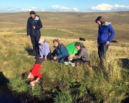 Wild camp water collection