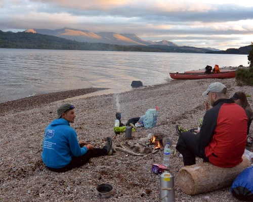 Canoe trip evening meal