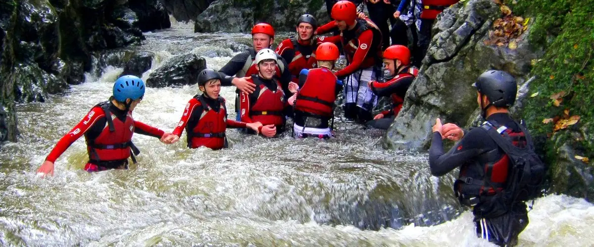 Gorge walking Wales