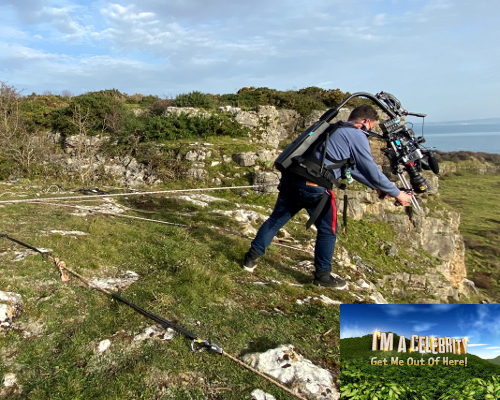 Setting up the rope work for filming
